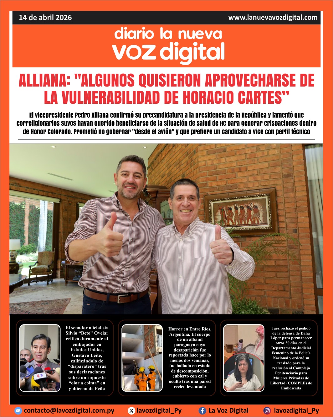 Tapa del 14 de abril del 2026