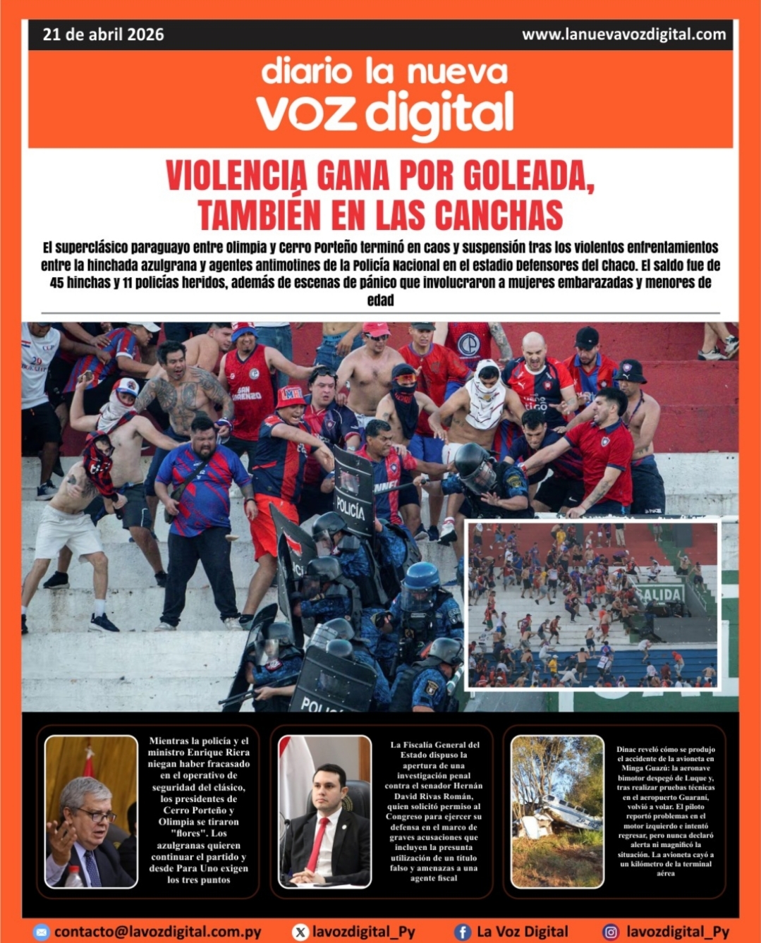 Tapa del 21 de abril del 2026
