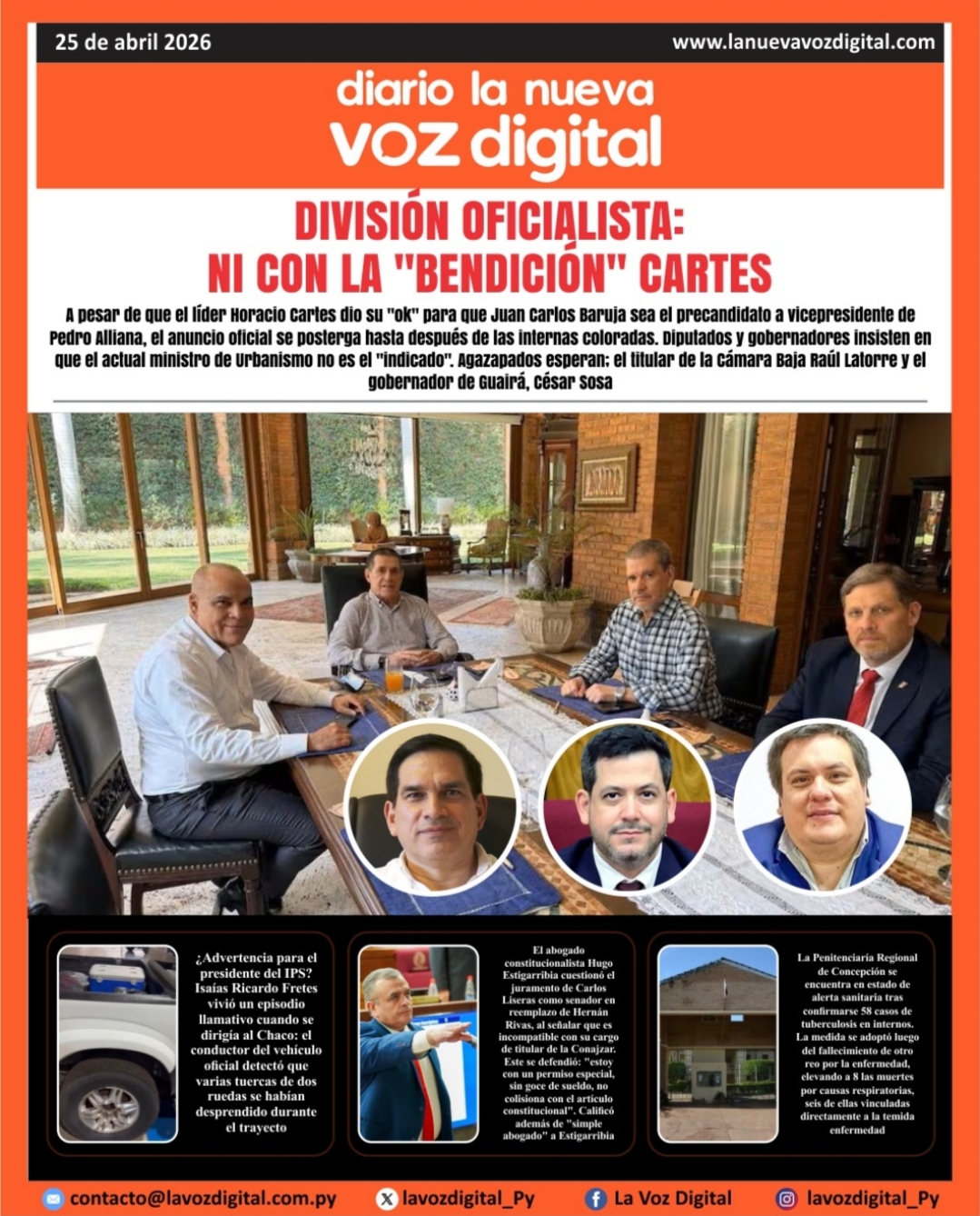 Tapa del 25 de abril del 2026