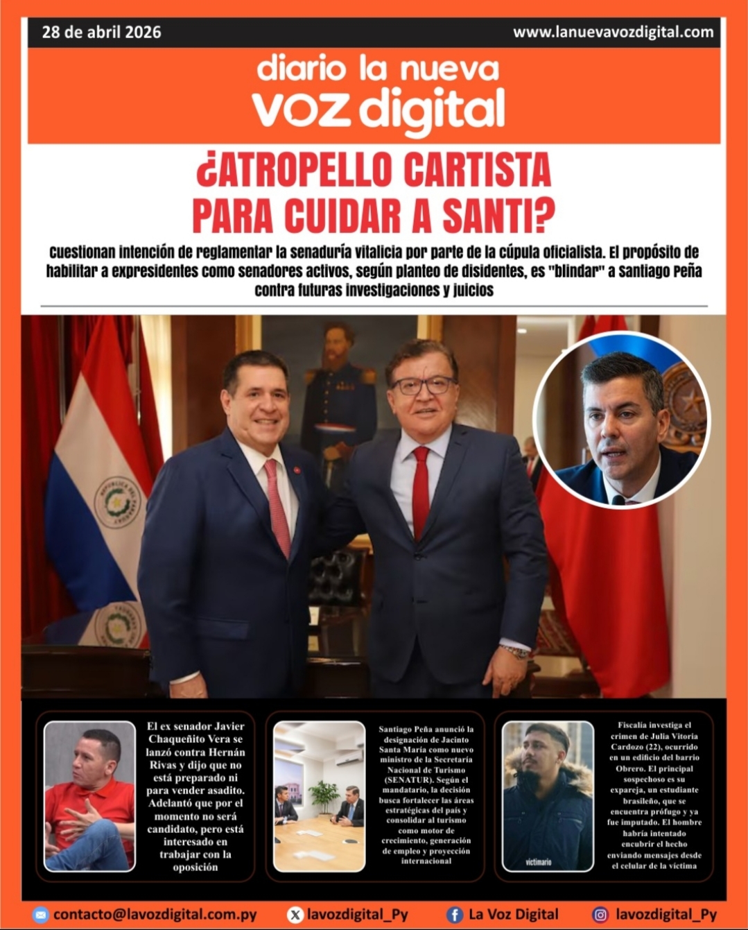 Tapa del 28 de abril del 2026