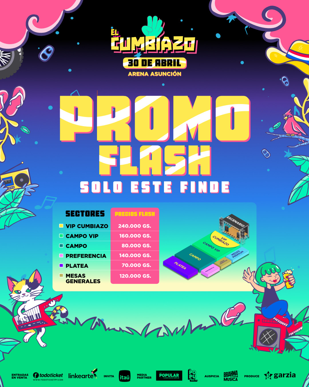 Cumbiazo 4 lanza promo flash con entradas a precios especiales por tiempo limitado