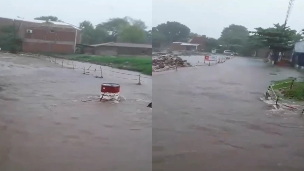 Obras inconclusas convierten calles de San Lorenzo en río y dejan a vecinos aislados